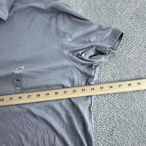Mens Alfani Alfatech Polo Shirt Gray XXL Stretch Easy Care NWT 4117 - Picture 8 of 8